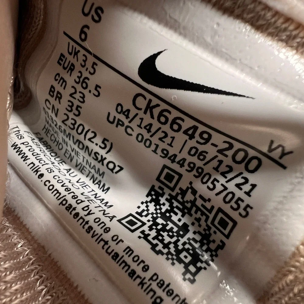 Nike Air Force 1 Pixel Particle Beige Pink CK6649-200 Womens Sneakers‎ Size 6